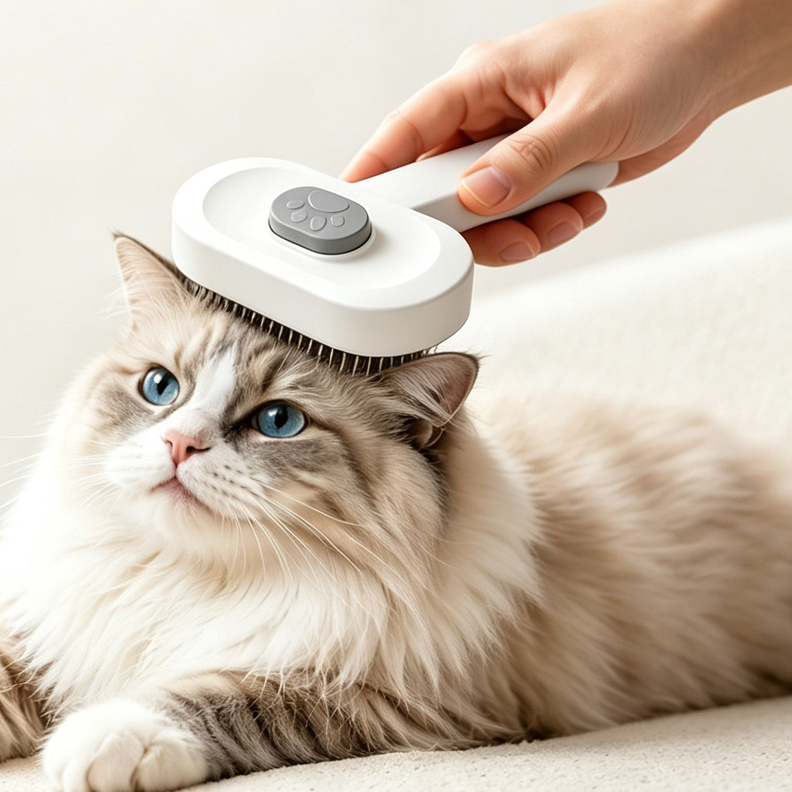 Floofmate Self-Cleaning Slicker Brush - One-Click Fur Release