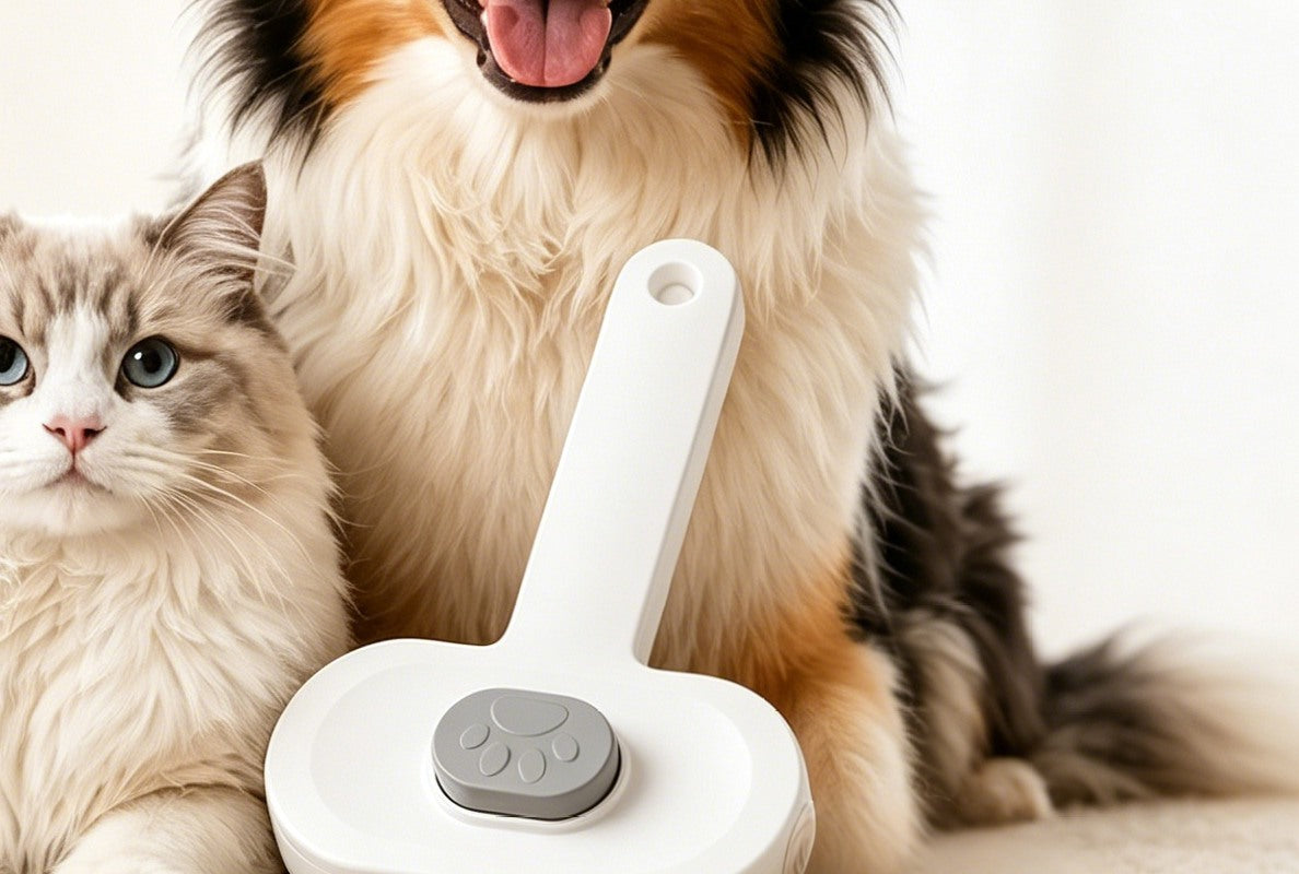 Floofmate Self-Cleaning Slicker Brush - One-Click Fur Release